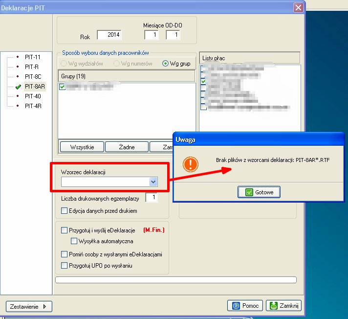 Rysunek 4. Brak wzorców