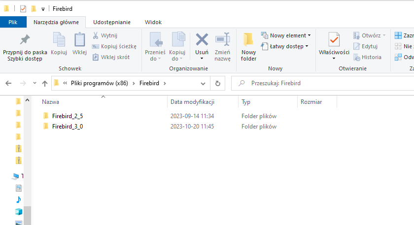 Firebird - domyslna lokalizacja